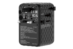 Verbatim ChargenTravel Adapter 100W 1C retractable black