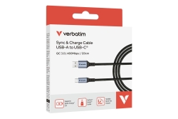 Verbatim Sync & Charge USB-A to USB-C 18W 120cm