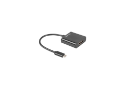 LANBERG USB-C(M)3.1->HDMI(F) Kabel 0,15m schwarz