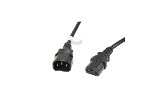 LANBERG Netzkabel-Verlängerung IEC 320 C13->C14 3,0m VDE sw