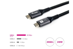 Equip Kabel USB-C4.0->C Gen2x2 PD100W St/St 3.00m schwarz