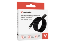 Verbatim Sync & Charge USB-C to USB-C 60W Magn. 120cm Black
