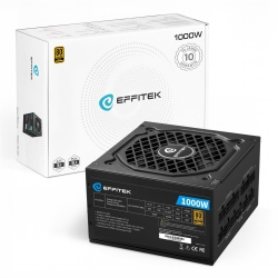 EFFITEK Netzteil 1000W Gold ATX 3.1, PCI 5.1 Modularer Kabel