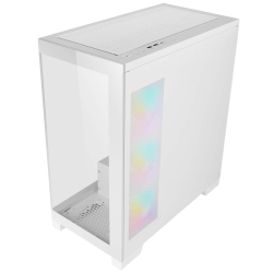 AZZA Gaming PC Gehäuse Cove 570W ATX 270 Grad Glas Weiss
