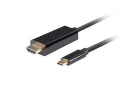 LANBERG USB-C(M)->HDMI(M) Kabel 3,0m 4K 60Hz schwarz