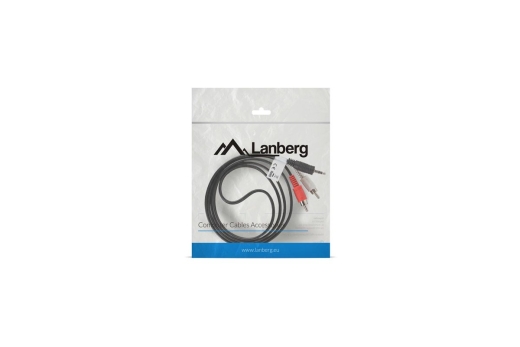 LANBERG Minijack 3.5mm(M) 3 PIN->2x RCA(CINCH)(M) Kabel 1,5m