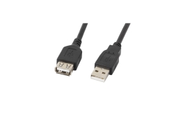 LANBERG USB-A Verlängerungskabel M/F 2.0 0,7m schwarz