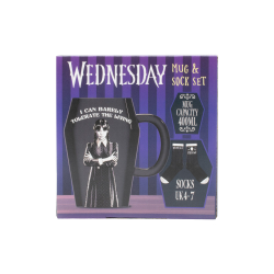 Wednesday - Tasse & Socken Set im Sarg Design