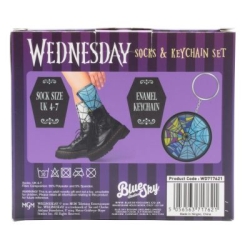 Wednesday - Socken & Schlüsselanhänger Set