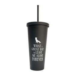 Wednesday - Becher mit Strohhalm (600ml)
