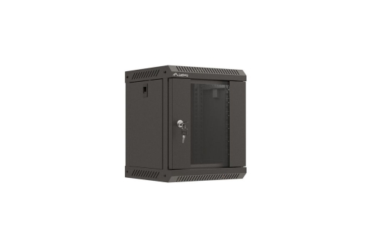 LANBERG 10 6U 300x300 Wandgehäuse Glastür (FlatPack) sw