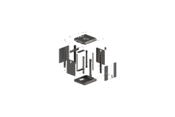 LANBERG 10 6U 300x300 Wandgehäuse Glastür (FlatPack) sw