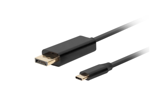 LANBERG USB-C(M)->Displayport(M) Kabel 0,5m 4K 60Hz schwarz