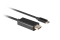 LANBERG USB-C(M)->Displayport(M) Kabel 0,5m 4K 60Hz schwarz