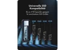 Geh. IcyBox für NVMe M.2/SATA SSD 10Gbps USB3.2 GEN2 Type-C
