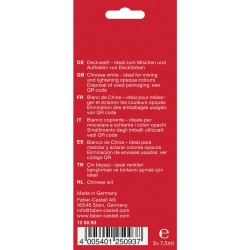 FABER-CASTELL Deckweiß 7,5 ml 3x BK