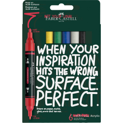 FABER-CASTELL Acrylic Marker Multimark Set 6 Basic