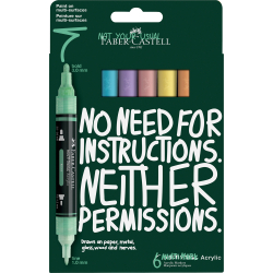 FABER-CASTELL Acrylic Marker Multimark Set 6 Pastel