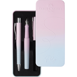 FABER-CASTELL Set Poly Ball Pen blushing sky