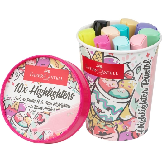 FABER-CASTELL Textmarker TL Ice cream cup Pastell 10er