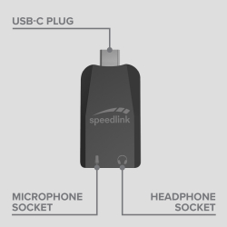Speedlink USB-C Soundkarte VIGO, schwarz retail