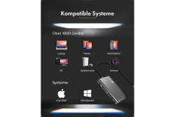 Adapter IcyBox USB Type-C 3x HDMI-Videoausgänge