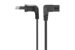 Manhattan Stromkabel C7 auf EU CCE7/16 90 Grad gewinkelt 3m