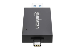 MANHATTAN USB 3.0 Typ-C/-A Kartenlesegerät microSD, SD/MMC