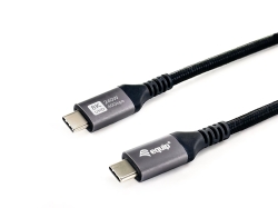 Equip Kabel USB-C4.0->C 40Gbps PD240W St/St 0.50m schwarz