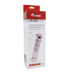Equip Steckdosenleiste 3xSchuko/2xUSBC/USBA+Switch CL Pla.