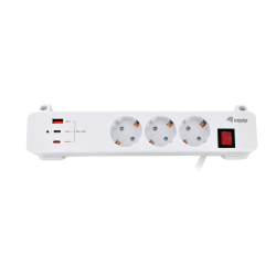 Equip Steckdosenleiste 3xSchuko/2xUSBC/USBA+Switch CL Pla.