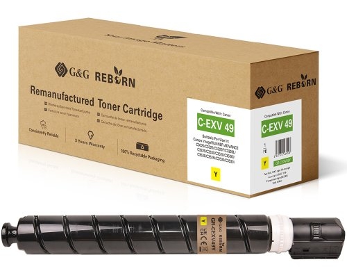 G&G Reborn Toner kompatibel mit Canon C-EXV 49 (8527B002) Y