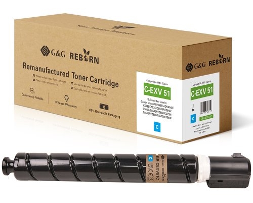 G&G Reborn Toner kompatibel mit Canon C-EXV 51 (0482C002) C