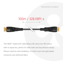 Club3D HDMI-Kabel A -> A 2.1 aktiv opt. 8K60Hz UHD 100 Meter retail