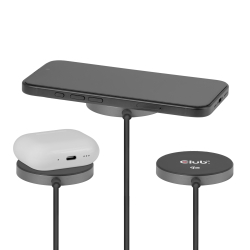 Club3D Ladegerät wireless Qi2 USB-C 25Watt, schwarz...