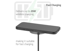 Club3D Ladegerät wireless Qi2 USB-C 25Watt, schwarz retail
