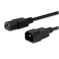Equip Stromkabel C13 ->C14 Bu/St schwarz 1.50m