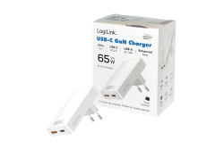 Logilink USB Steckdosenadapter 1xUSB-A, 1xUSB-C, 65W weiß