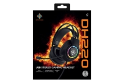 Deltaco Headset Gaming Stereo DH2020 USB RGB schwarz