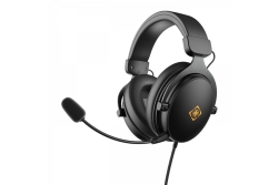 Deltaco Headset Gaming Proteinleder,3,5-mm-Anschluss schwarz