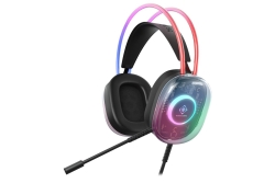 Deltaco Headset Gaming RGB beleuchtet halbtransparent