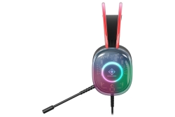 Deltaco Headset Gaming RGB beleuchtet halbtransparent