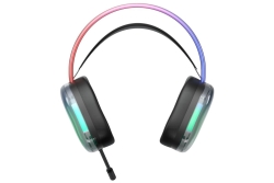 Deltaco Headset Gaming RGB beleuchtet halbtransparent