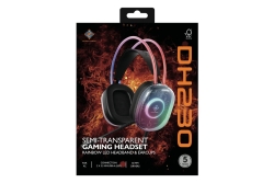 Deltaco Headset Gaming RGB beleuchtet halbtransparent