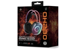 Deltaco Headset Gaming RGB beleuchtet halbtransparent