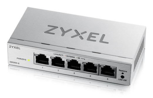Zyxel GS1200-5V3 5-Port Gigabit web / smart managed Switch