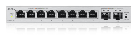 Zyxel GS1200-10V3 8-Port Gigabit, 2xSFP web/smart managed