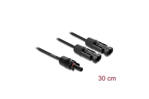 DELOCK DL4 Solar Splitter Kabel 2xST > 1xBU 30cm schwarz