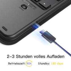 inateck N0001 Black Bluetooth-Tastatur-Hülle für iPad 11