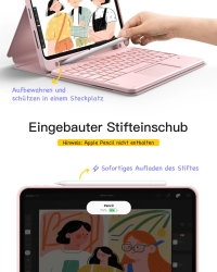 inateck N0001 pink Bluetooth-Tastatur-Hülle für iPad 11